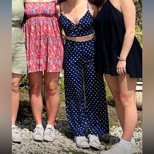 NAVY BLUE POLKA DOT SET